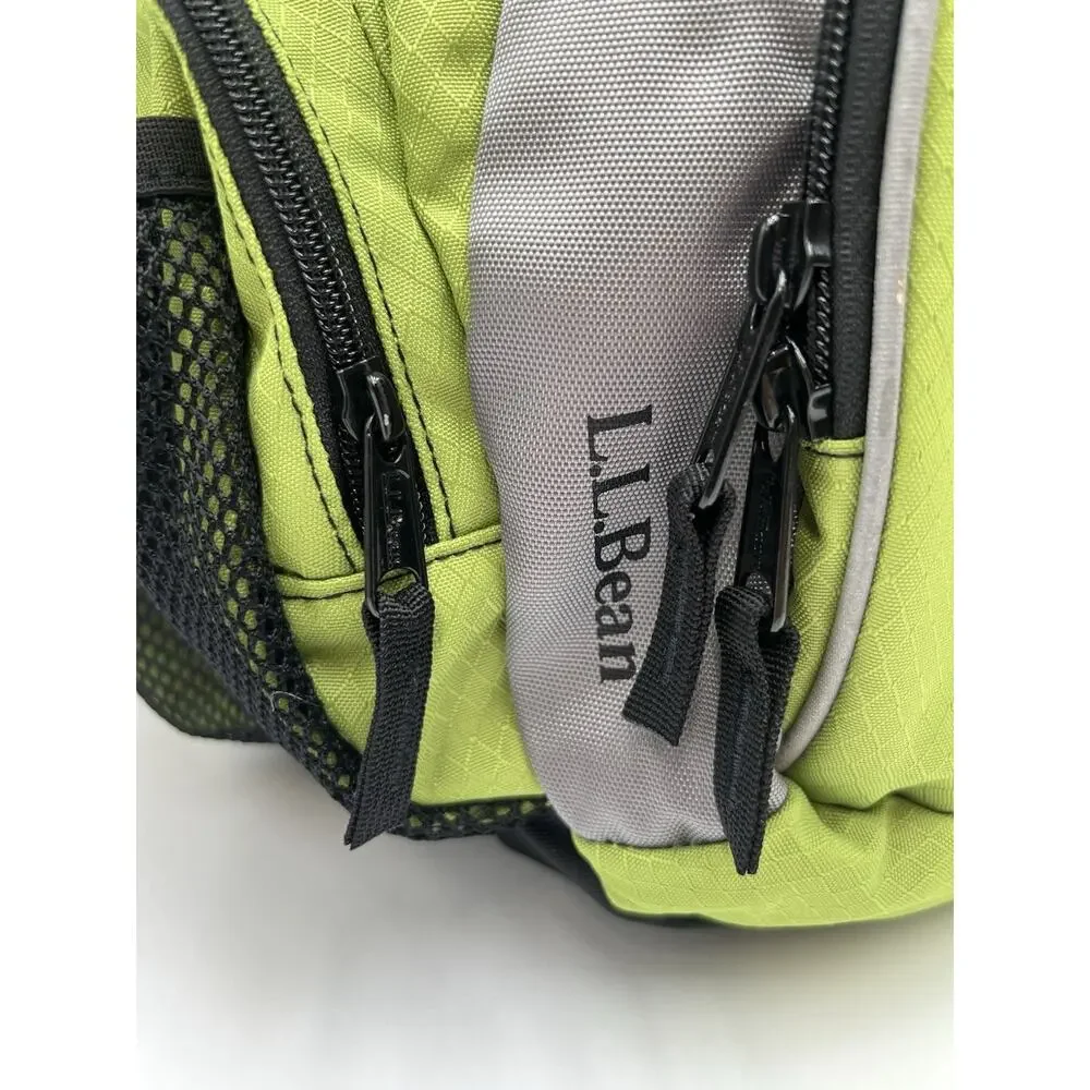 L.L.Bean Dragonfly Daypack Backpack Chartreuse Lime Green Reflective NWOT